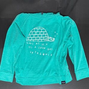 Patagonia Kids' Aqua Long Sleeve Tee sun shirt lightweight 4T
